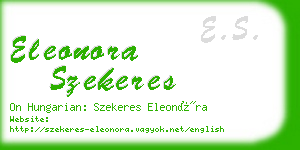 eleonora szekeres business card